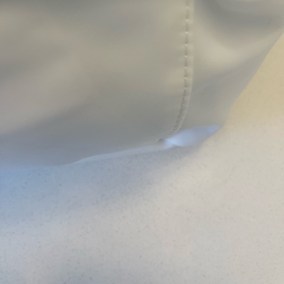 STONEY CLOVER LANE LARGE WHITE POUCH W GINGHAM HEART! Clean - Picture 5 of 10